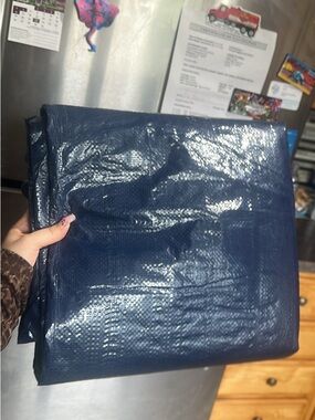 Navy Blue Waterproof Tarp 110 x 140 - Heavy Duty